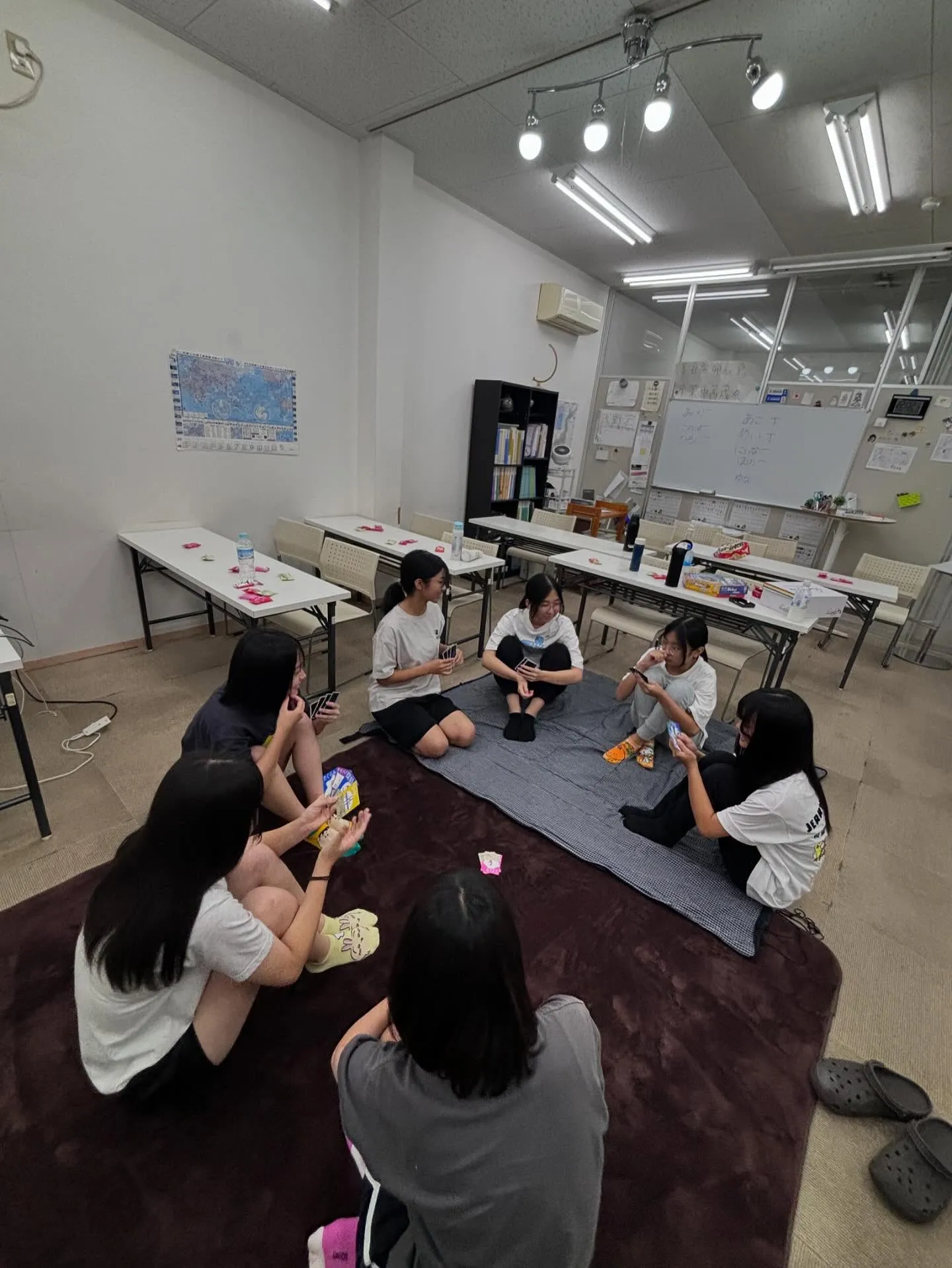 中3夏休み最後の思い出作りに、塾でのお泊まり会をしました🌃