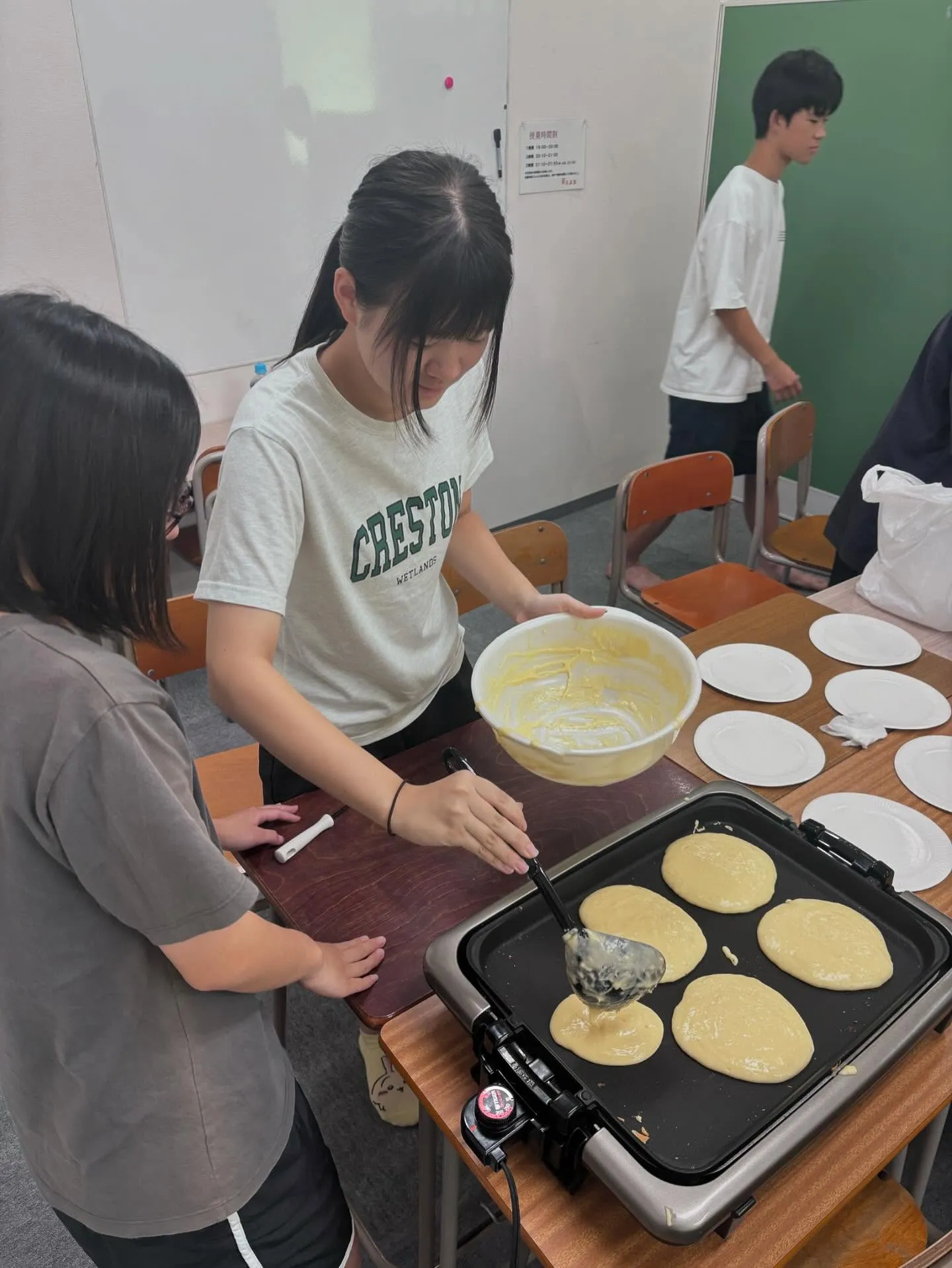 中3夏休み最後の思い出作りに、塾でのお泊まり会をしました🌃