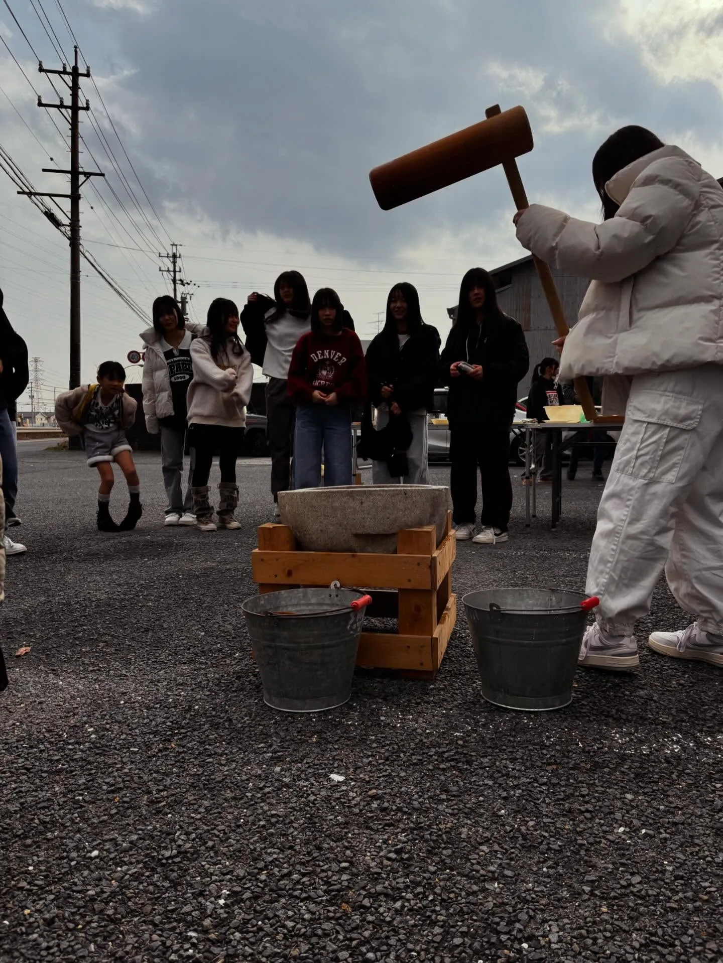 今年もみんなで餅つきしました🎵