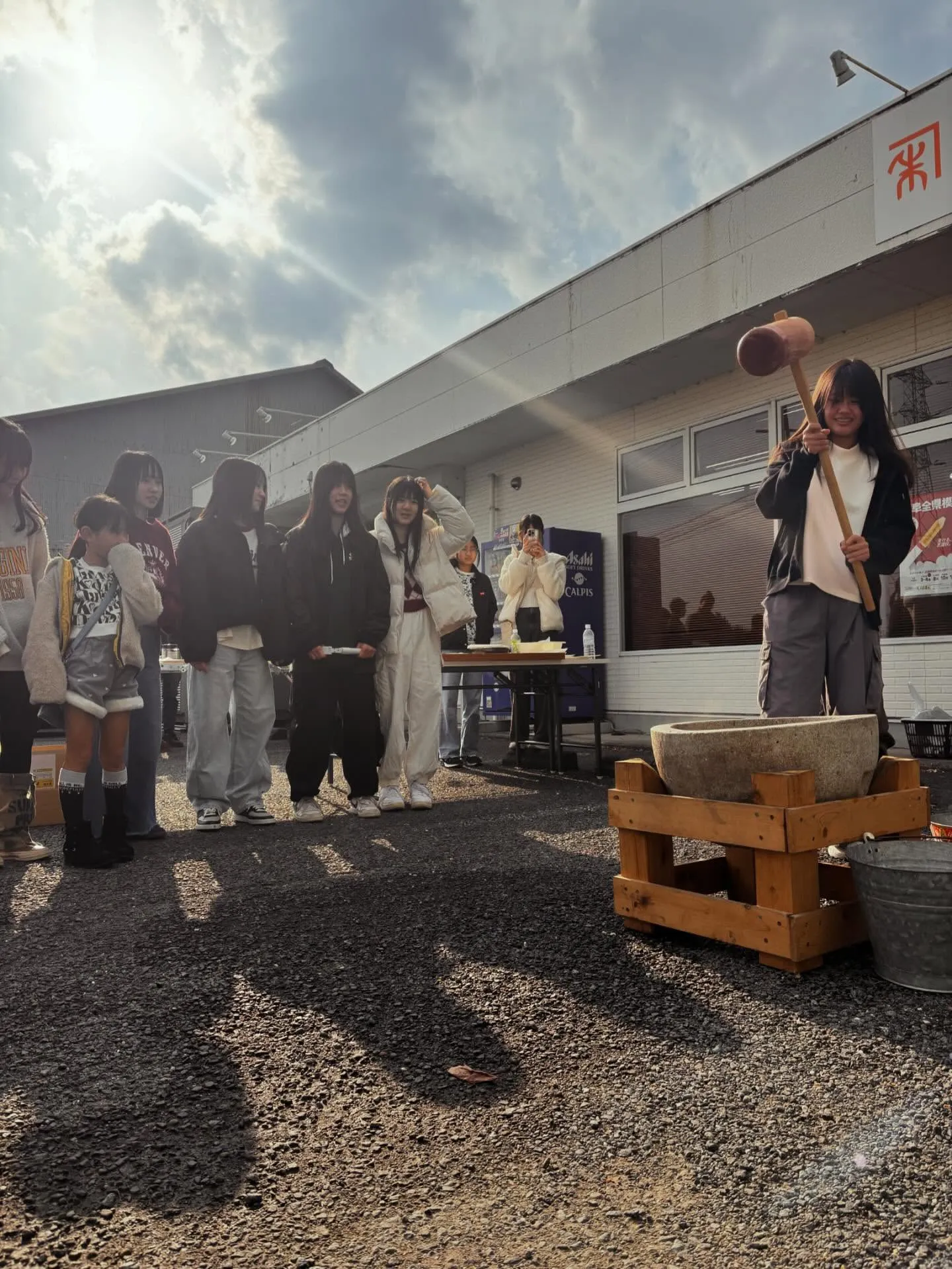 今年もみんなで餅つきしました🎵