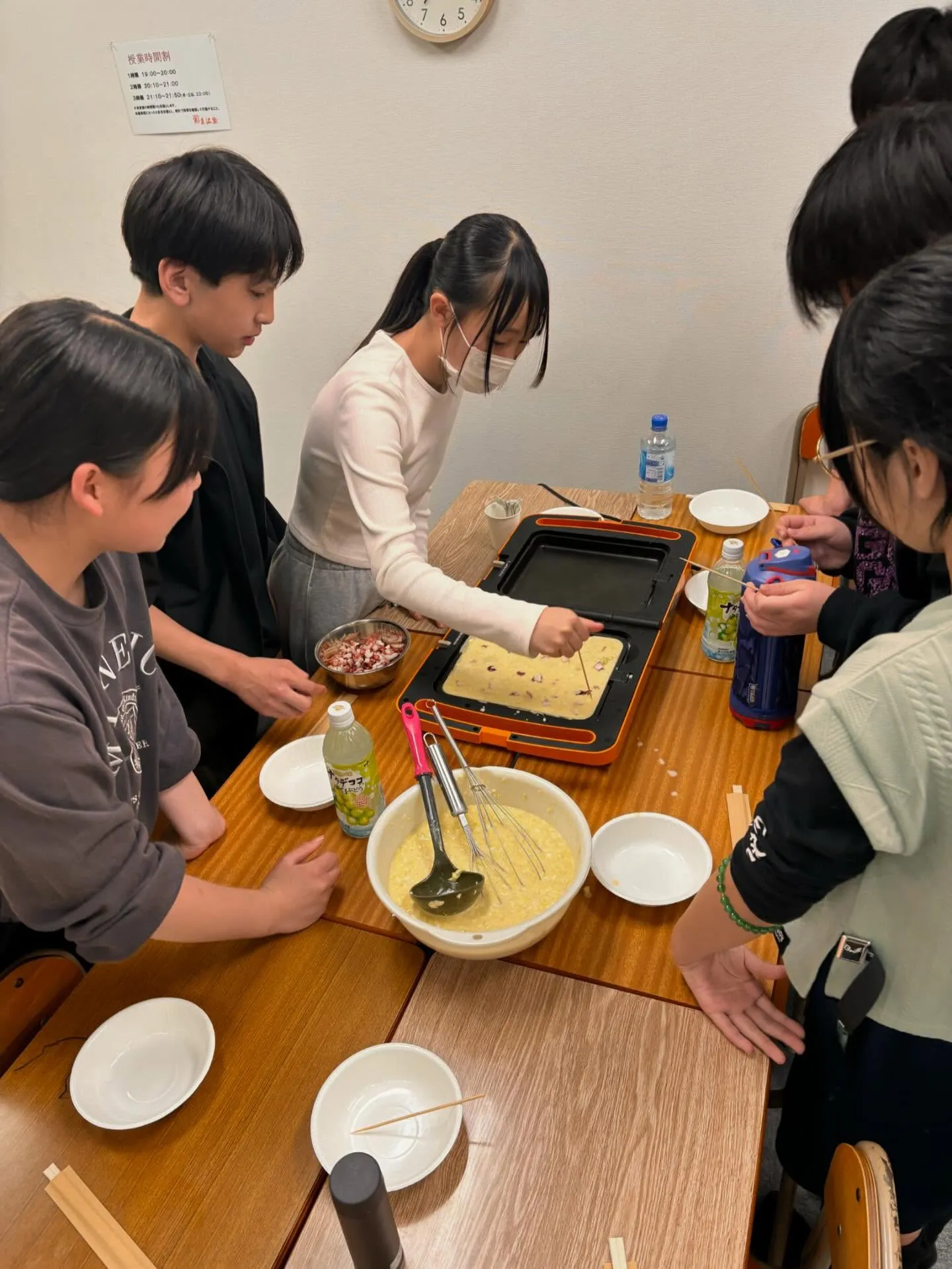 今夜は中1初めてのタコパ🐙