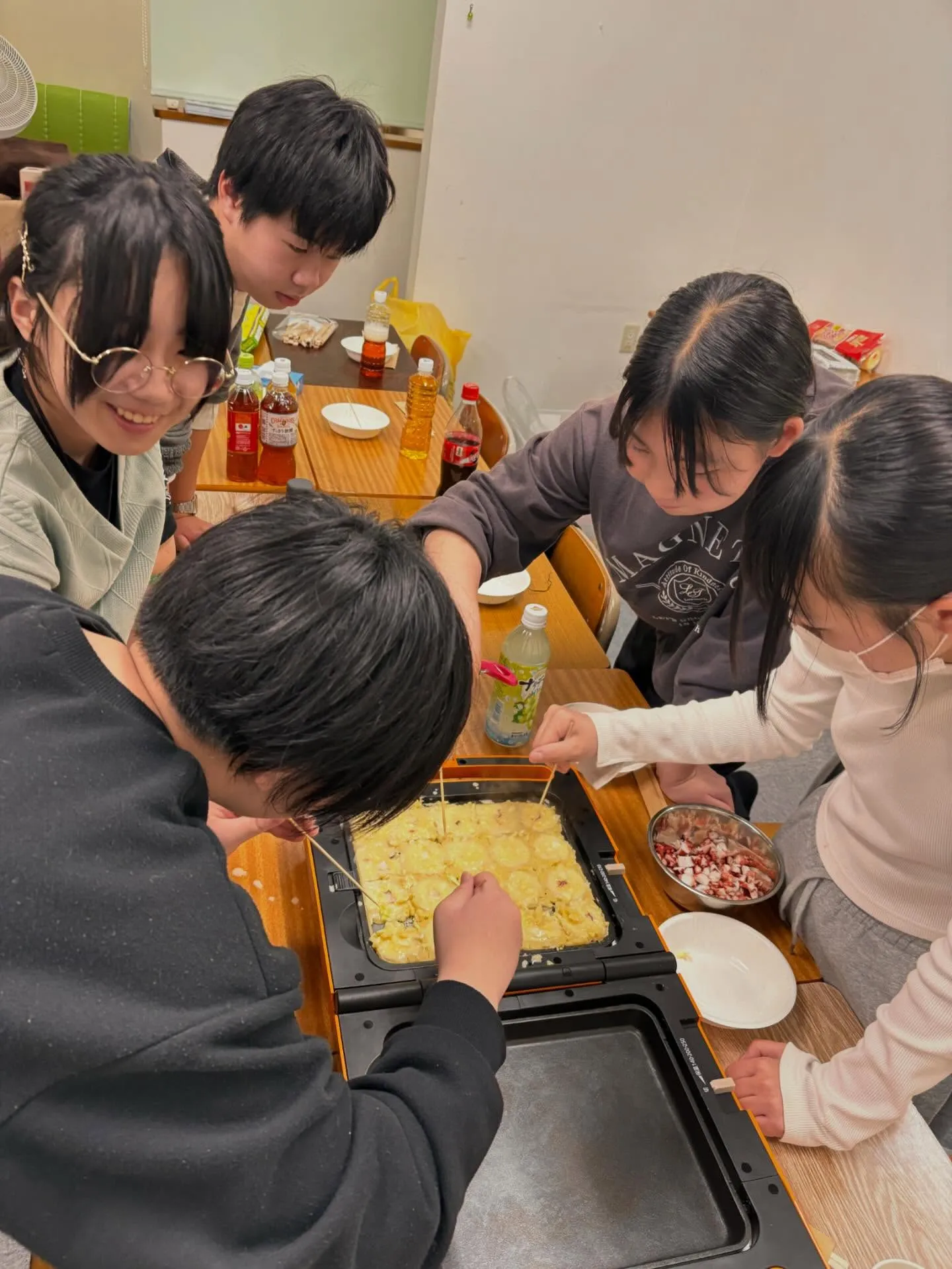 今夜は中1初めてのタコパ🐙