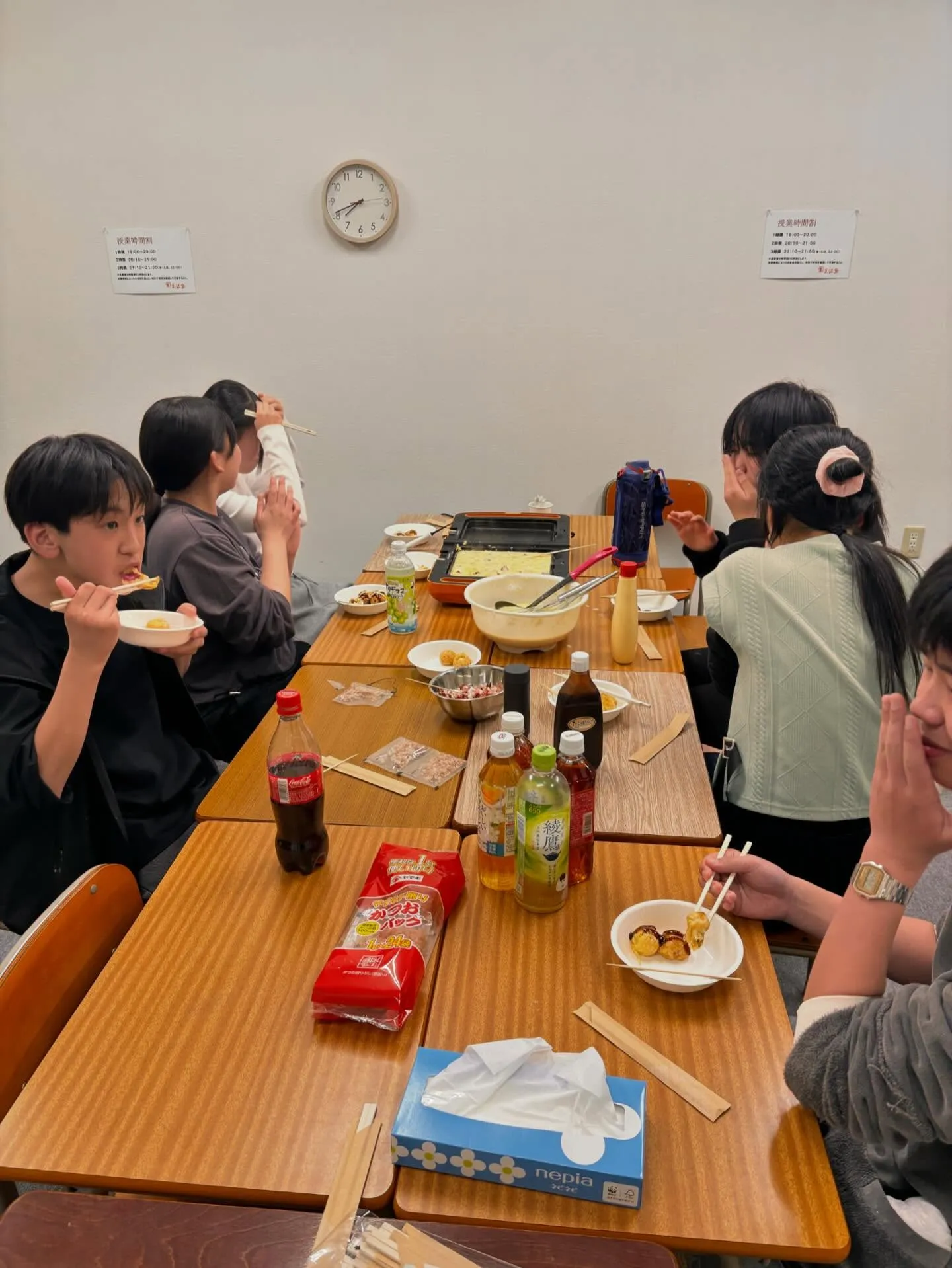 今夜は中1初めてのタコパ🐙